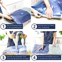 Travelly Vacuüm Opbergzak – Herbruikbaar – Reiszakken – Vacuumzakken Kleding – Vacuumzakken Dekbedden – Extra Sterk – 80 X 110 Cm – 1 Stuks -Voyago Winkel 1200x1200 3706