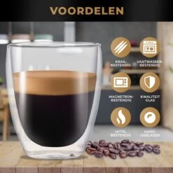RoyalGoods® Dubbelwandige Glazen – Koffieglazen – 80ML – 6 Stuks – Espresso Glazen -Voyago Winkel 1200x1200 3722