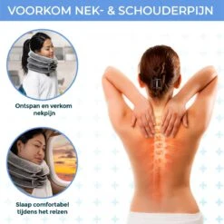 Merkloos Anti Nekpijn Kussen | Nekkussen | Reiskussen | Verlicht Nek En Schouderpijn | Grijs | Neksteun | Nek Stretcher | Zacht Fleece | Cervicaal Nektractie Kussen | Nek Brace | Luxe | Ergonomisch | Reis Kussen -Voyago Winkel 1200x1200 3734