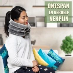 Merkloos Anti Nekpijn Kussen | Nekkussen | Reiskussen | Verlicht Nek En Schouderpijn | Grijs | Neksteun | Nek Stretcher | Zacht Fleece | Cervicaal Nektractie Kussen | Nek Brace | Luxe | Ergonomisch | Reis Kussen -Voyago Winkel 1200x1200 3737
