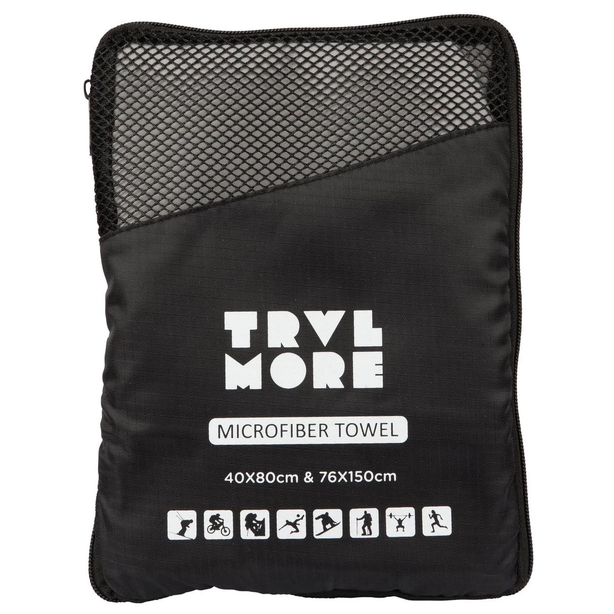 TRVLMORE Microvezel Reishanddoek Set - 2 Stuks - Small (40 X 80 Cm) & Large (76 X 150 Cm) - Microvezel - Grijs 9 TRVLMORE Microvezel Reishanddoek Set - 2 Stuks - Small (40 X 80 Cm) & Large (76 X 150 Cm) - Microvezel - Grijs - Afbeelding 7