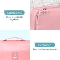 ForDig 8-Delige Packing Cubes (Roze) - Koffer Organizer Set - Bagage Organizers - Compression Cube Tassen - Travel Backpack Kleding Zakken -Voyago Winkel 1200x1200 3746
