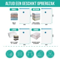 Strex Vacuumzakken Dekbedden & Kleding - 23 Stuks / 4 Maten - Reiszakken / Vacumeerzakken - Incl. Handpomp 14 Strex Vacuumzakken Dekbedden & Kleding - 23 Stuks / 4 Maten - Reiszakken / Vacumeerzakken - Incl. Handpomp -Voyago Winkel 1200x1200 3761