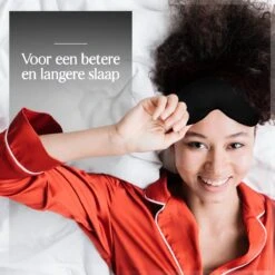SIMIA™ Premium Zijden Slaapmasker - 100% Verduisterend Oogmasker - Zwart -Voyago Winkel 1200x1200 3765