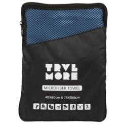TRVLMORE Microvezel Reishanddoek Set - 2 Stuks - Small (40 X 80 Cm) & Large (76 X 150 Cm) - Microvezel - Blauw -Voyago Winkel 1200x1200 3772