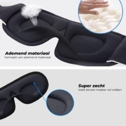 Merkloos HCH Slaapmasker – Oogmasker – Slaapmasker Vrouwen – Slaapmasker Mannen – Oogmasker Slaap – Met Opberg Zaakje – 100% Licht Blokkerend – Traagschuim – Verstelbaar – Super Comfortabel -Voyago Winkel 1200x1200 3780