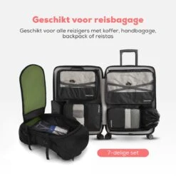 Dream Travel Packing Cubes Set 7 Stuks - Zwart - Koffer Organizer Set - Packing Cubes Backpack -Voyago Winkel 1200x1200 3803