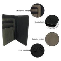 Su.B.dgn Passport Hoesje- RFID- Passport Cover- Kaarthouder - Luxe Leer - Zwart - Olijf -Voyago Winkel 1200x1200 3809