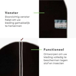 Cheqo® Kledinghoezen Met Rits - Kledinghoes - Kleding Beschermer - Met Kijkvenster - Reis Accessoire - 60x150cm - 2 Stuks -Voyago Winkel 1200x1200 3815