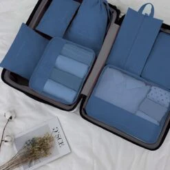 Somstyle Packing Cubes Set 7-Delig - Kleding Organizer Voor Reis Koffer, Backpack En Tas - Travel Bag Opbergzakken - Pack Compression Cubes - Geschikt Voor Kleding, Schoenen En Elektronica - Donkerblauw -Voyago Winkel 1200x1200 3838