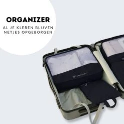 Somstyle Packing Cubes Set 7-Delig - Kleding Organizer Voor Reis Koffer, Backpack En Tas - Travel Bag Opbergzakken - Pack Compression Cubes - Geschikt Voor Kleding, Schoenen En Elektronica - Zwart -Voyago Winkel 1200x1200 3858