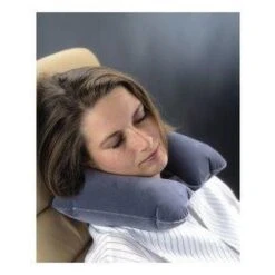 Confortabel Opblaasbaar Nekkussen Ideaal Voor Het Lange Reizen - Geschikt Voor Hoofd Nek - Rug - Benen - Of Kussen Slapen Tussen Uw Benen - Viegtuig - Auto - Boot - Zwart- Grijs -Voyago Winkel 1200x1200 3864