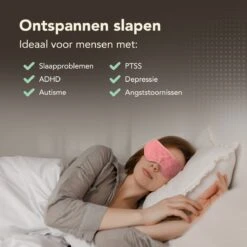 Novano Verzwaard Slaapmasker - Oogmasker Voor Betere Slaap - Migraine - Hoofdpijn - 270gr - Roze -Voyago Winkel 1200x1200 3867