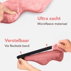 Novano Verzwaard Slaapmasker - Oogmasker Voor Betere Slaap - Migraine - Hoofdpijn - 270gr - Roze -Voyago Winkel 1200x1200 3868