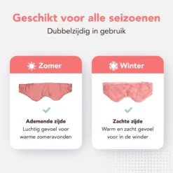 Novano Verzwaard Slaapmasker - Oogmasker Voor Betere Slaap - Migraine - Hoofdpijn - 270gr - Roze -Voyago Winkel 1200x1200 3869