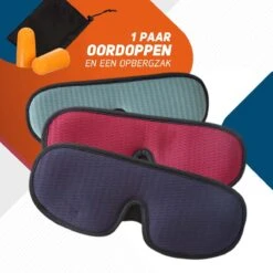 SleepCore® - Slaapmasker - 3D - Oog Masker - Ademend - Slapen - Ooglap - Licht Blokkerend -Comfortabele - Nachtmasker - Blinddoek - 3D - 100% Verduisterend - Slaap Beter - Masker - Rust