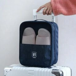 Merkloos TDR - Schoenen Opbergtas - Multifunctionele - Draagbare Opslag - Schoenentas -Geschikt Tot Schoenmaat 45.5 -Marineblauw -Voyago Winkel 1200x1200 3934