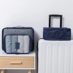 6x Packing Cubes Backpack Blauw - Koffer Organizer - Bagage Organiser - Travel Compression - Reisset Kleding -Voyago Winkel 1200x1200 3942