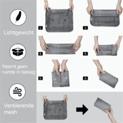 VoordeelShop Packing Cubes Set 7-delig - Kleding Organizer Set Voor Koffer En Backpack - Bagage Organizers - Zwart -Voyago Winkel 1200x1200 3943