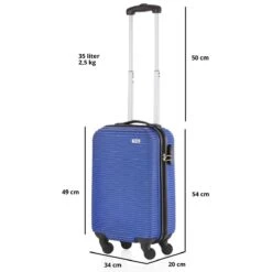 TravelZ Horizon Handbagagekoffer - 54cm Handbagage Trolley Met Gevoerde Binnenkant - Blauw -Voyago Winkel 1200x1200 395