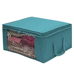 Merkloos Kleding Opbergtas En Organiser - Voor Dekbed En Kleding - Opvouwbaar - Blauw -Voyago Winkel 1200x1200 3959