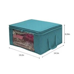 Merkloos Kleding Opbergtas En Organiser - Voor Dekbed En Kleding - Opvouwbaar - Blauw -Voyago Winkel 1200x1200 3961