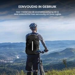 YONO Regenhoes Backpack Waterdicht - Reflecterende Rugzak Hoes Vliegtuig - Flightbag - 71 Tot 80 Liter - Zwart - XXL -Voyago Winkel 1200x1200 4008