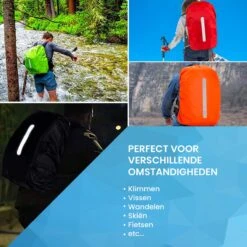 YONO Regenhoes Rugzak Waterdicht - Reflecterende Backpack Hoes - 20 Tot 29 Liter - Fluoriserend - S -Voyago Winkel 1200x1200 4012