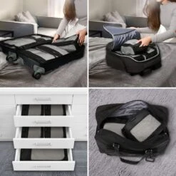 Bagsmart Packing Cubes Set - 7 Delige Koffer Organizer - Travel Cubes - Zwart -Voyago Winkel 1200x1200 4033