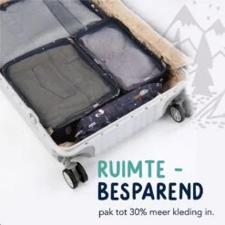 Qpacks - Tropical Treasure Packing Cubes Set 6-delig - Waterdicht - Patroon - Blauw Print - Toilettas - Koffer Organiser - Backpack -Voyago Winkel 1200x1200 4037