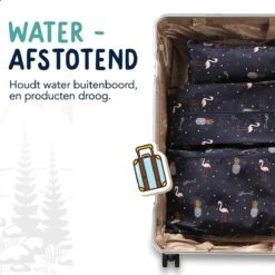 Qpacks - Tropical Treasure Packing Cubes Set 6-delig - Waterdicht - Patroon - Blauw Print - Toilettas - Koffer Organiser - Backpack -Voyago Winkel 1200x1200 4039