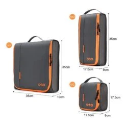 Bagsmart Packing Cubes Set - 6 Delige Koffer Organizer Voor 24" Koffer - Grijs Oranje -Voyago Winkel 1200x1200 4052