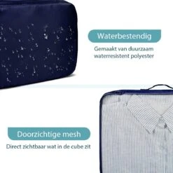 ForDig 8-Delige Packing Cubes (Blauw) - Koffer Organizer Set - Bagage Organizers - Compression Cube Tassen - Travel Backpack Kleding Zakken -Voyago Winkel 1200x1200 4078
