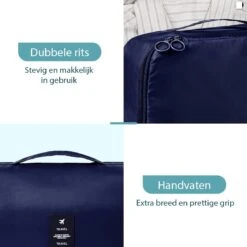 ForDig 8-Delige Packing Cubes (Blauw) - Koffer Organizer Set - Bagage Organizers - Compression Cube Tassen - Travel Backpack Kleding Zakken -Voyago Winkel 1200x1200 4082