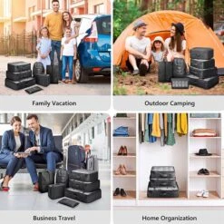 BOTC Packing Cubes Set 9-Delig – Kleding Organizer Voor Koffers, Tassen En Backpack - Turquoise -Voyago Winkel 1200x1200 4121