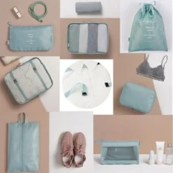 Merkloos Packing Cubes Set 7-Delig - Kleding Organizer Voor Koffers, Tassen En Backpack - Turquoise -Voyago Winkel 1200x1200 4159