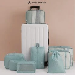 Merkloos Packing Cubes Set 7-Delig - Kleding Organizer Voor Koffers, Tassen En Backpack - Turquoise -Voyago Winkel 1200x1200 4160