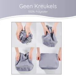 Naro Packing Cubes - 8 Delig - Koffer Organizer - Backpack Organizer - Baggage Organizers - Cubes Compression - Compression Cube - Reistassen - Zwart -Voyago Winkel 1200x1200 4185