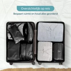 ForDig 8-Delige Packing Cubes (Zwart) - Koffer Organizer Set - Bagage Organizers - Compression Cube Tassen - Travel Backpack Kleding Zakken -Voyago Winkel 1200x1200 4193