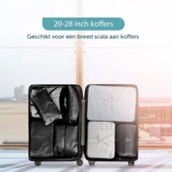 ForDig 8-Delige Packing Cubes (Zwart) - Koffer Organizer Set - Bagage Organizers - Compression Cube Tassen - Travel Backpack Kleding Zakken -Voyago Winkel 1200x1200 4194