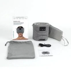 Bluetooth Slaapmasker – Met Gratis Hot/coldpack! - Hoogwaardig Slaap Masker – Premium Slaapmasker – Volledig Verduisterend – Huidvriendelijk Materiaal – Ademende Stof – 100 % Verduisterend – Verplaatsbare Speakers -Voyago Winkel 1200x1200 4200