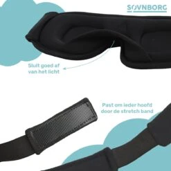 SOVNBØRG Slaapmasker Voor Mannen En Vrouwen - 100% Verduisterend Oogmasker - Ademend Traagschuim - Opbergzakje -Voyago Winkel 1200x1200 4201