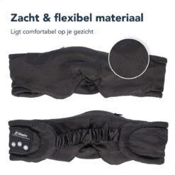 Slaapmasker Bluetooth Van Zijde – Oogmasker – Slaapmaskers Voor Mannen En Vrouwen – Slaap Koptelefoon – Nachtmasker – Zwart -Voyago Winkel 1200x1200 4222