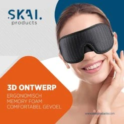 SleepCore® - Slaapmasker - 3D - Oog Masker - Ademend - Slapen - Ooglap - Licht Blokkerend -Comfortabele - Nachtmasker - Blinddoek - 3D - 100% Verduisterend - Slaap Beter - Masker - Rust -Voyago Winkel 1200x1200 4230