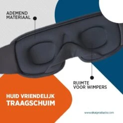 SleepCore® - Slaapmasker - 3D - Oog Masker - Ademend - Slapen - Ooglap - Licht Blokkerend -Comfortabele - Nachtmasker - Blinddoek - 3D - 100% Verduisterend - Slaap Beter - Masker - Rust -Voyago Winkel 1200x1200 4233