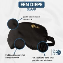 EAZ Slaapmasker Satijn - Oogmasker Slaap - Slaapmasker Vrouwen En Mannen - Zijdezacht - Reismasker - Sleep Mask - Met Opbergzakje - Cadeau -Voyago Winkel 1200x1200 4255