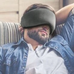 Merkloos Slaapmasker - Met Muziek - Grijs - Bluetooth 5.0 - Klittenband Sluiting - Verduisterend - Slaapmasker Met Speakers - Draadloos Slaapmasker - Muziek Hoofdband - Slaap Koptelefoon -Voyago Winkel 1200x1200 4276