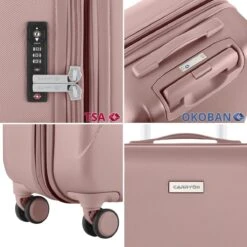 CarryOn Skyhopper Handbagage Koffer 55cm – TSA Trolley - Old Pink -Voyago Winkel 1200x1200 431