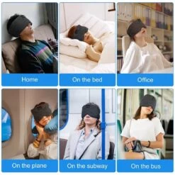 Bluetooth Slaapmasker (premium) - Beste Keuze - 100% Verduisterend - Ultraplatte 'spons Speakers' (perfect Voor Zijslapers) - Koel En Ademend Materiaal - Volledig Verstelbaar - Excellente Geluidskwaliteit - Batterij: 13 Uur - Antraciet (limited) -Voyago Winkel 1200x1200 4315