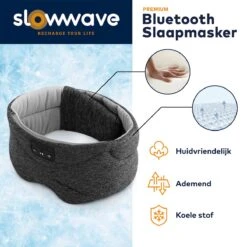 Bluetooth Slaapmasker (premium) - Beste Keuze - 100% Verduisterend - Ultraplatte 'spons Speakers' (perfect Voor Zijslapers) - Koel En Ademend Materiaal - Volledig Verstelbaar - Excellente Geluidskwaliteit - Batterij: 13 Uur - Antraciet (limited) -Voyago Winkel 1200x1200 4316